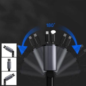 Krachtige 100 W snelladende autotelefoonoplader met twee draden USB USB-C en voltmeter Užsisakykite Trendai.lt 16