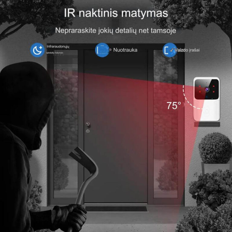 Draadloze deurbel met videocamera WIFI Užsisakykite Trendai.lt 8